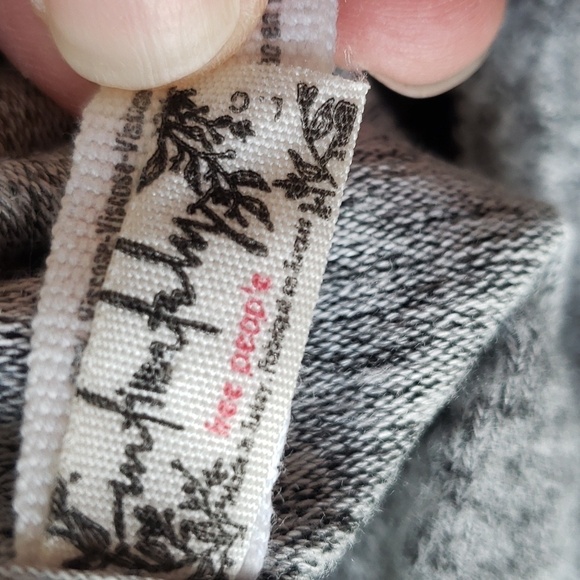 Free People Intimately Oversized Top Women Large Heather Gray Super Soft Comfy - Picture 9 of 11